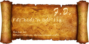 Fábián Délia névjegykártya